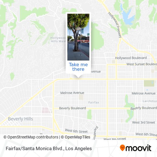Mapa de Fairfax/Santa Monica Blvd.