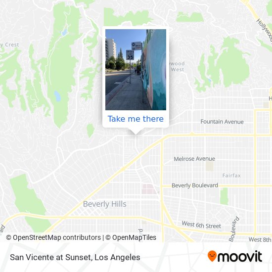 San Vicente at Sunset map