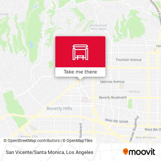 Mapa de San Vicente/Santa Monica