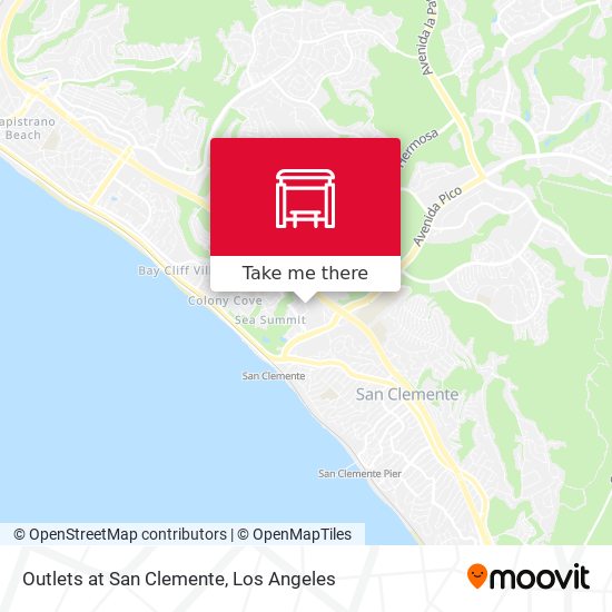 Outlets at San Clemente map