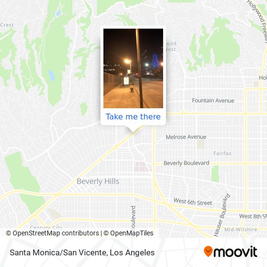 Santa Monica/San Vicente map