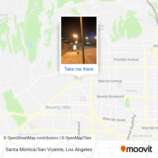 Santa Monica/San Vicente map