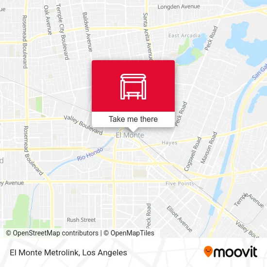 Mapa de El Monte Metrolink