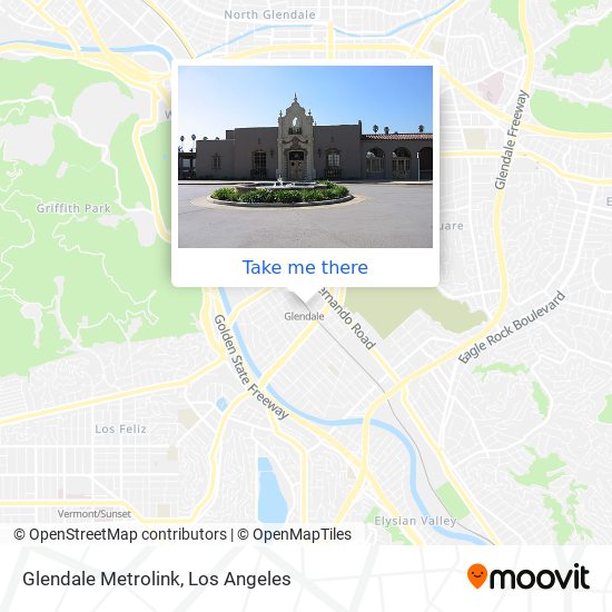 Glendale Metrolink map