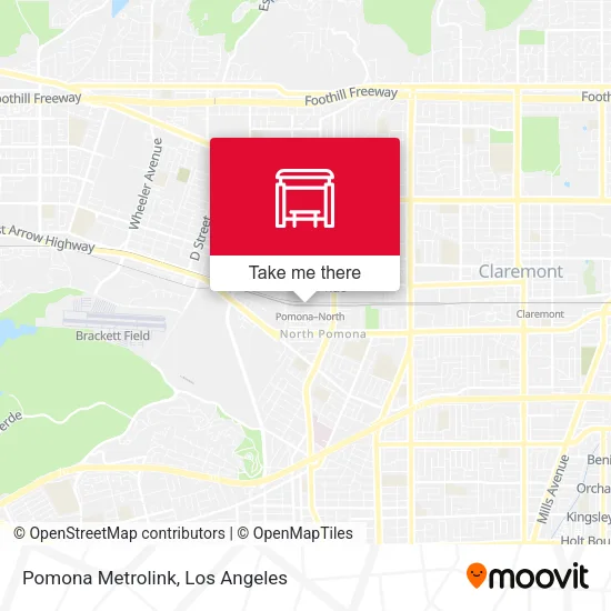 Pomona Metrolink map