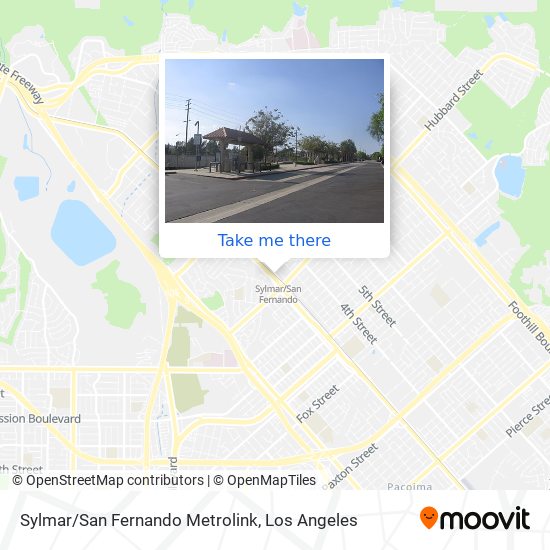 Sylmar/San Fernando Metrolink map