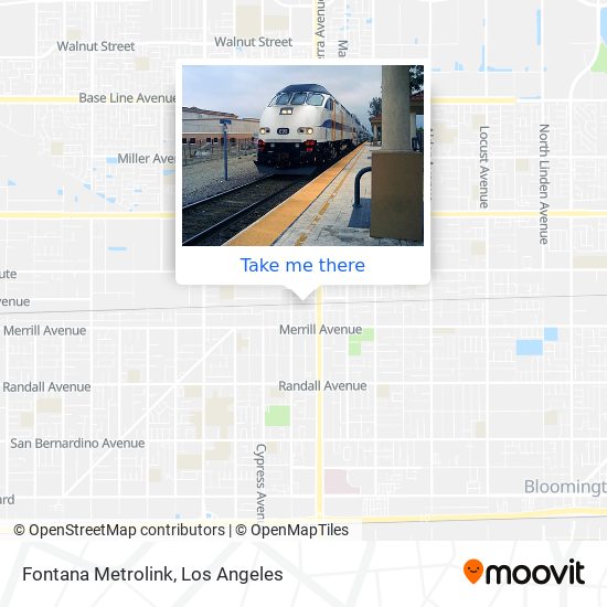 Mapa de Fontana Metrolink