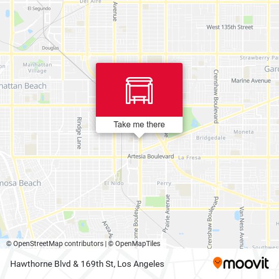 Hawthorne Blvd & 169th St map