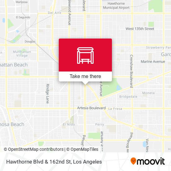 Hawthorne Blvd & 162nd St map