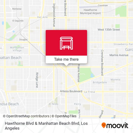 Mapa de Hawthorne Blvd & Manhattan Beach Blvd