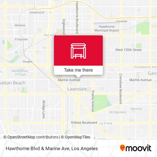Hawthorne Blvd & Marine Ave map