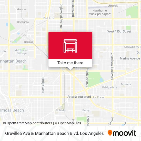 Grevillea Ave & Manhattan Beach Blvd map