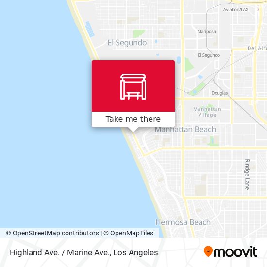 Highland Ave. / Marine Ave. map