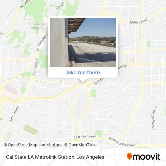 Cal State LA Metrolink Station map