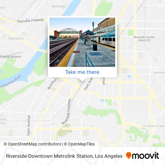 Mapa de Riverside-Downtown Metrolink Station