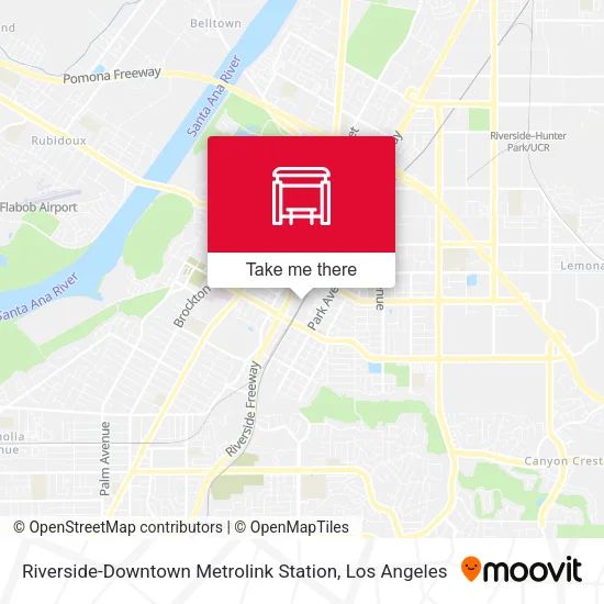 Riverside-Downtown Metrolink Station map