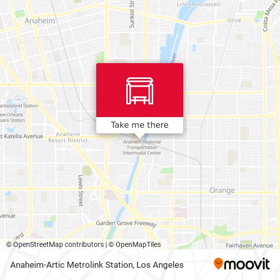 Anaheim-Artic Metrolink Station map