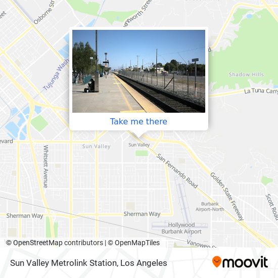 Sun Valley Metrolink Station map