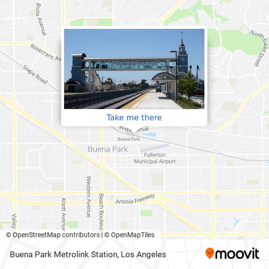 Buena Park Metrolink Station map