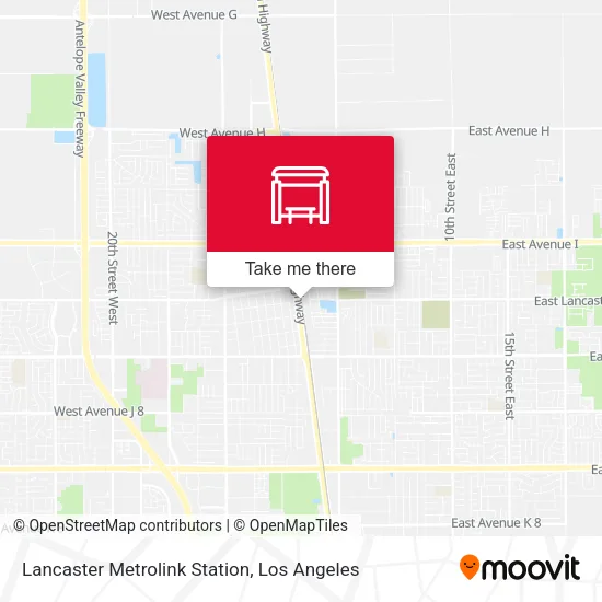Lancaster Metrolink Station map