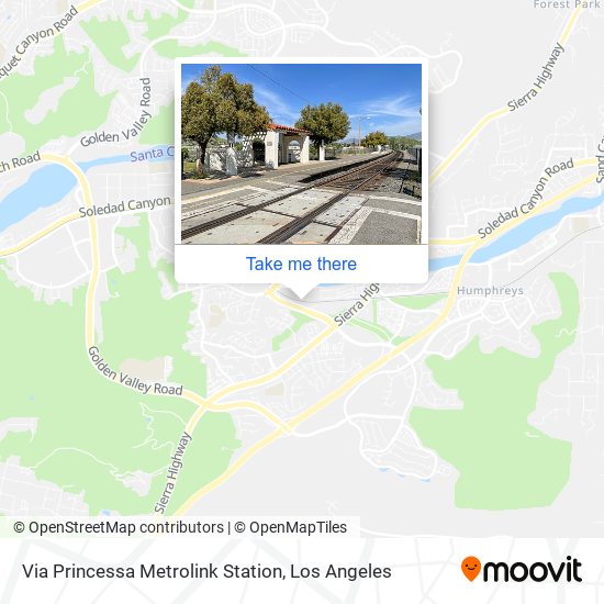 Mapa de Via Princessa Metrolink Station