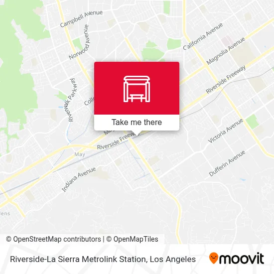 Riverside-La Sierra Metrolink Station map