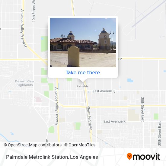 Palmdale Metrolink Station map