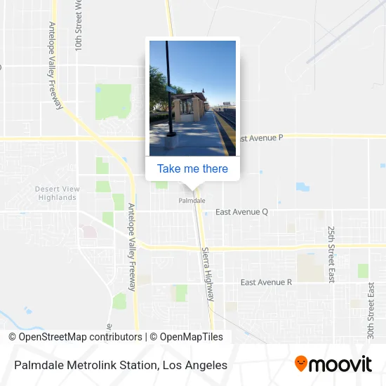 Mapa de Palmdale Metrolink Station