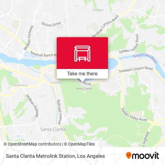 Santa Clarita Metrolink Station map