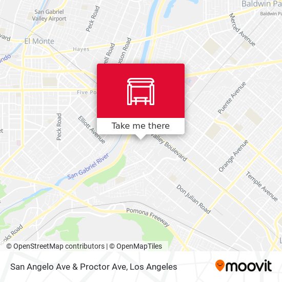 San Angelo Ave & Proctor Ave map