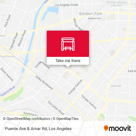 Puente Ave & Amar Rd map