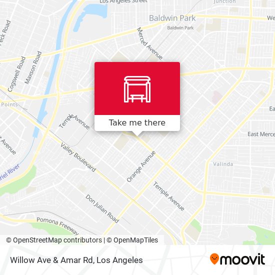 Willow Ave & Amar Rd map