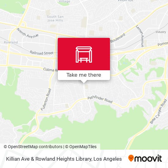 Killian Ave & Rowland Heights Library map