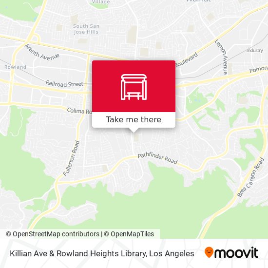 Killian Ave & Rowland Heights Library map