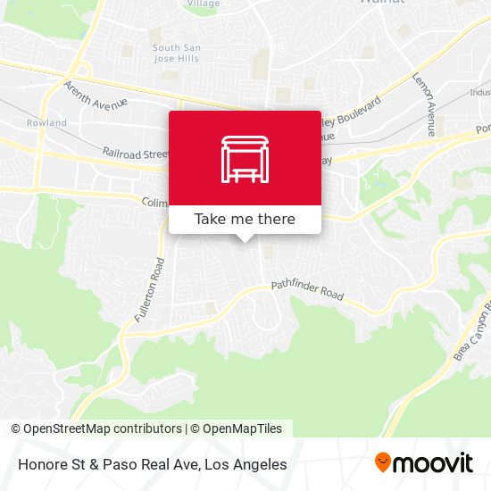Honore St & Paso Real Ave map