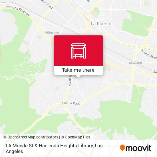 LA Monde St & Hacienda Heights Library map