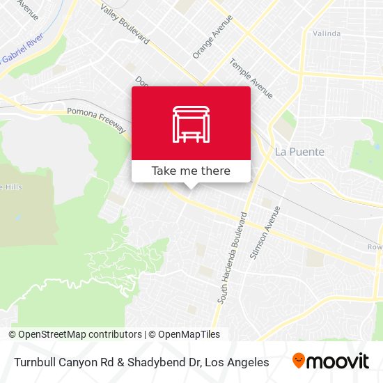 Turnbull Canyon Rd & Shadybend Dr map