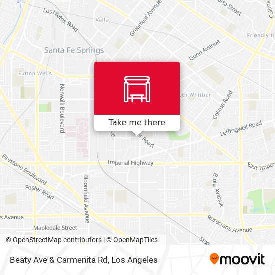 Beaty Ave & Carmenita Rd map