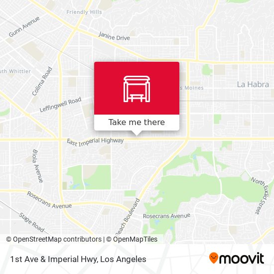 Mapa de 1st Ave & Imperial Hwy