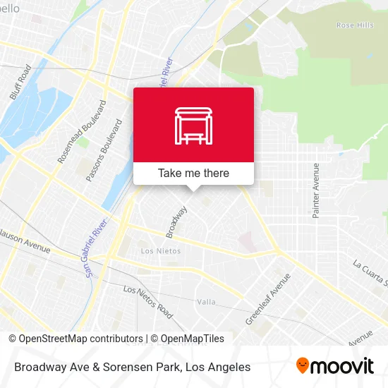 Broadway Ave & Sorensen Park map