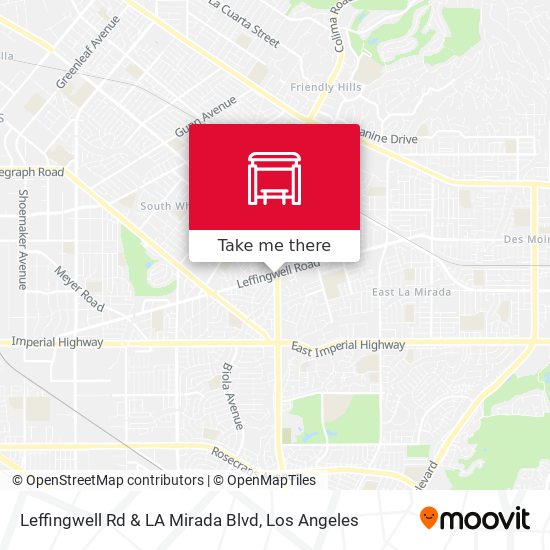 Mapa de Leffingwell Rd & LA Mirada Blvd