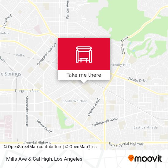 Mills Ave & Cal High map