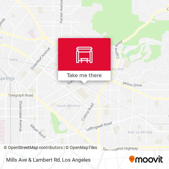 Mills Ave & Lambert Rd map