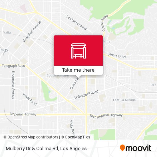 Mulberry Dr & Colima Rd map