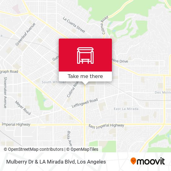 Mulberry Dr & LA Mirada Blvd map