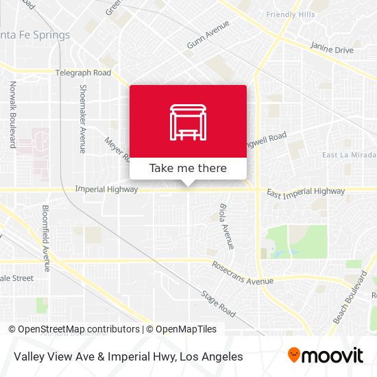 Mapa de Valley View Ave & Imperial Hwy