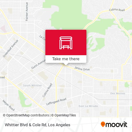 Mapa de Whittier Blvd & Cole Rd