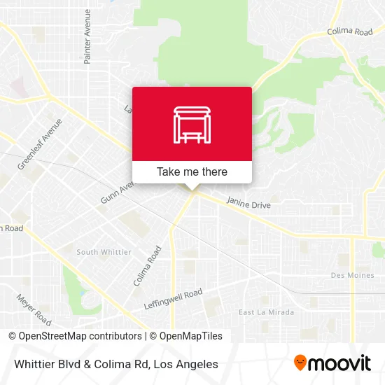 Mapa de Whittier Blvd & Colima Rd