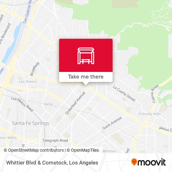 Mapa de Whittier Blvd & Comstock