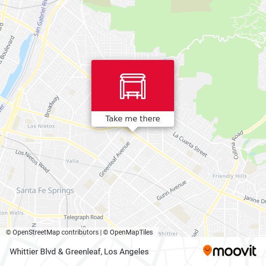 Whittier Blvd & Greenleaf map